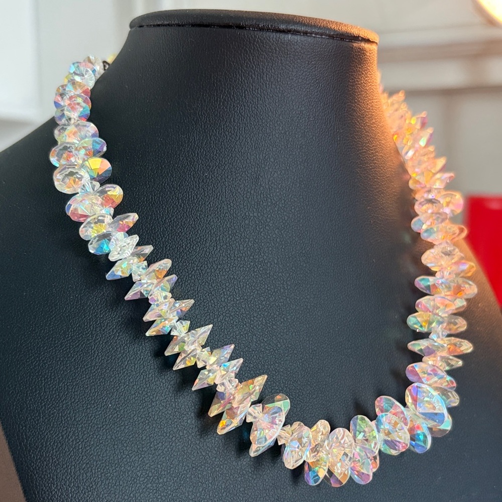 Aurora Borealis Rainbow Crystal Necklace